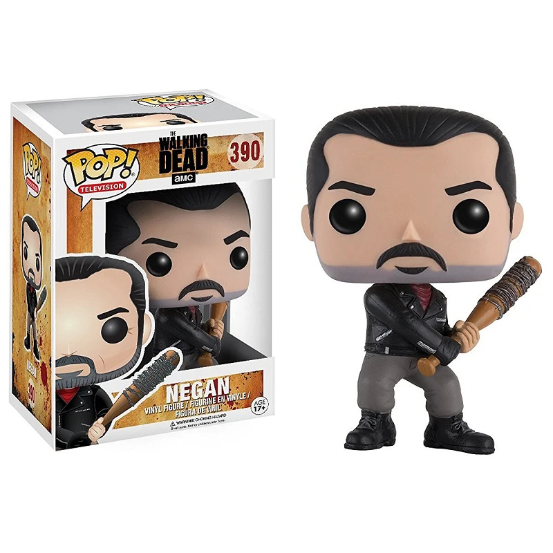 Funko Pop 390 Ходячие мертвецы фигурки и игрушки Negan модель игрушки 10 см