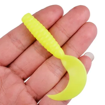 

10pcs/lot Jig wobbler Fishing Lures Worm T Tail Soft Bait 10 Size Artificial Silicone Bait Carp Bass Swimbaits Fishing Tackle