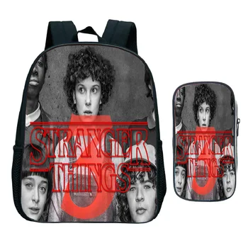 

Stranger Things 3 Backpack Children School Bags Toddler Boys Girls Primary Kindergarten Backpack Kids Small Bags Wth Pencil Case