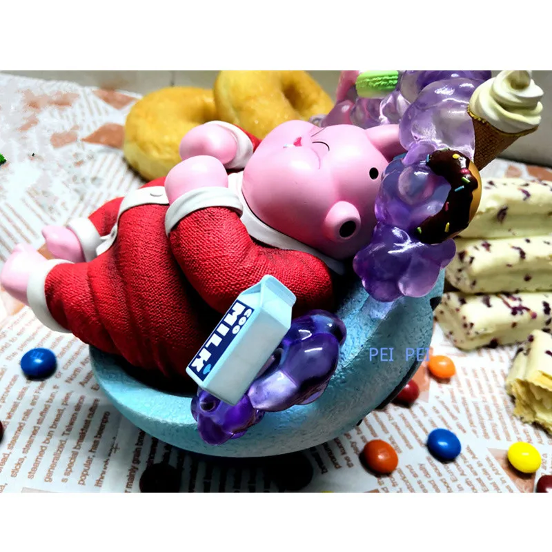 Dragon Ball Majin Buu ложиться в кровать статуя GK Смола полноразмерная портретная фигурка Коллекционная модель игрушки Q1088