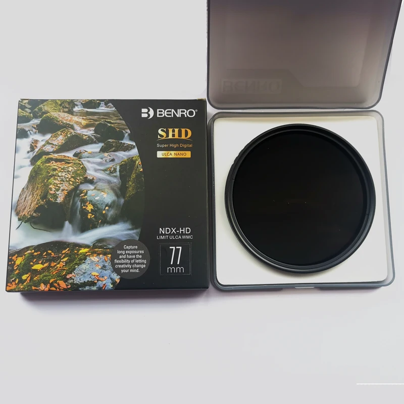 Benro 67 72 77 82mm SHD NDX HD ND2-ND500 / ND0.6-2.7 (1-9 Stops) Adjustable Round Glass Filter Variable Neutral for Camera Lens 4
