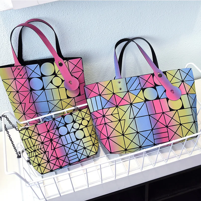

5X8-6X6-7X8 Lightning gong xuan Beach Bag Geometry Quilted Shoulder Oblique Women's Handbag
