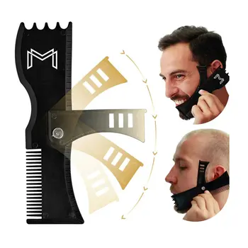 

Rotating Beard Styling Comb Styling Ruler Adjustable Beard Shaping Tool for Style Self-Shaving Hair Adjustment