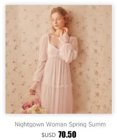 Ночные рубашки осеннее кружевное ночное белье с длинными рукавами милое Ночное платье для отдыха удобная женская одежда для сна