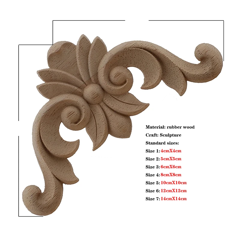 Carved Wood Applique Decor 6