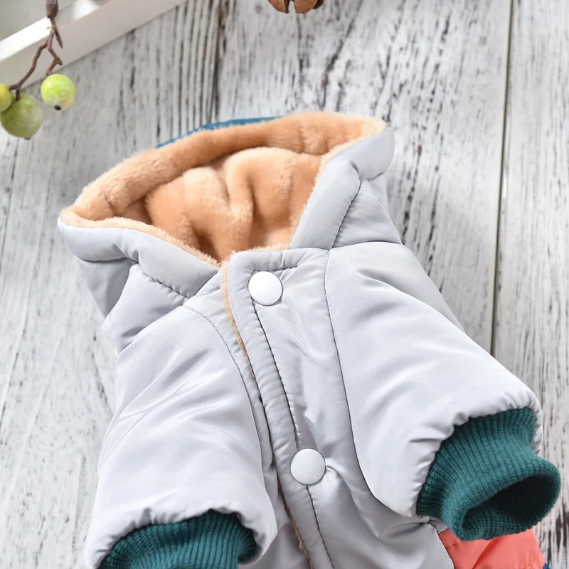 Pet Autumn Winter Warm Vest Coat for Small Medium Dogs Puppy Down Jacket Hoodies Pet Thickening Dog Patched Cotton Padded Coat