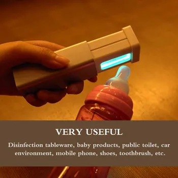 

Portable UV Lamp Quartz Germicidal Disinfection UVC Ozone Light Sterilizer Bacterial Kill Mite For Nursing Bottle Mask Tableware