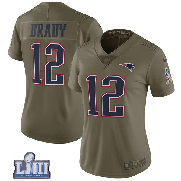 Women Женская Новая Англия Tom Brady Patriots Super Bowl LIII Bound Camo jersey - Цвет: Women
