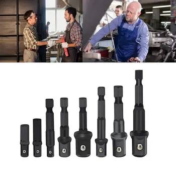 

8Pcs Socket Joint Hexagon Shank Drill Bit Electric Screwdriver Steel Ball Conversion Rod Tool Set Chrome Vanadium Steel