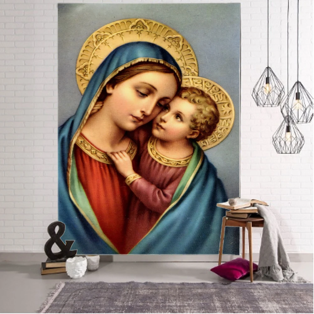 World Famous Paintings Decorative Tapestry Mandala Bohemian Tapestry Art Deco Blanket Curtain Hanging Living Room Bedroom