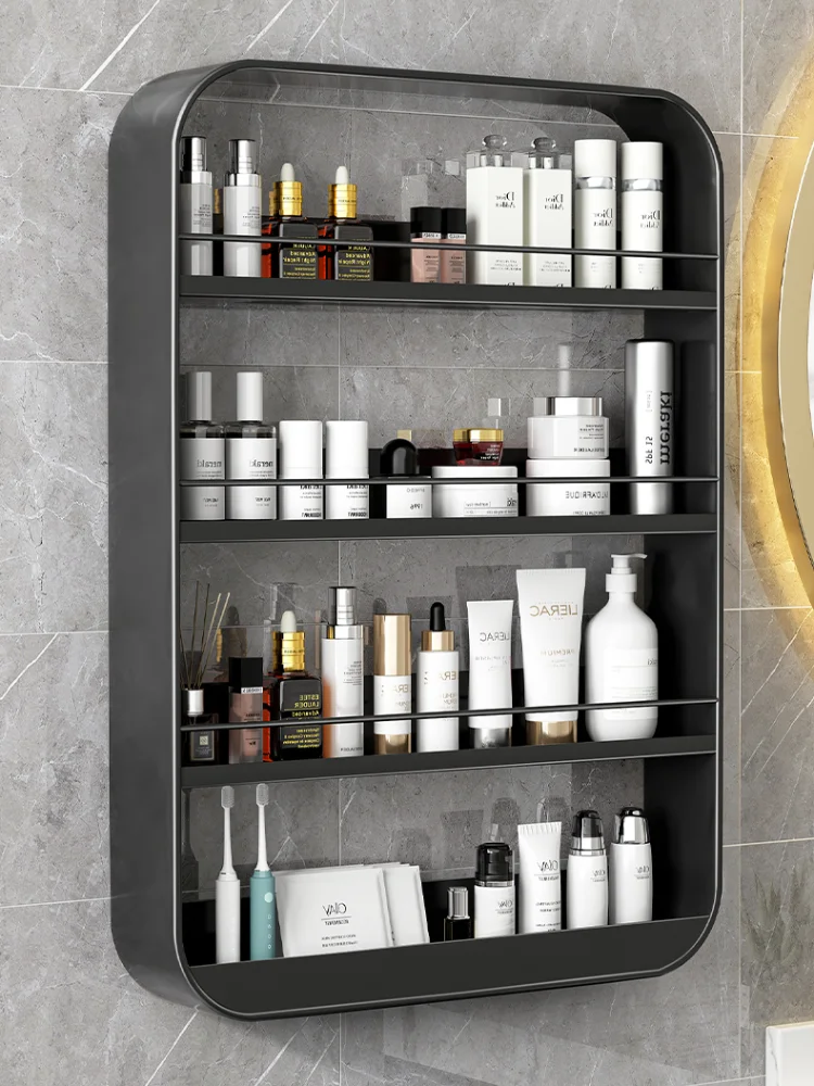 

Туалетная стойка GY без перфорации настенный стеллаж для хранения в ванной комнате туалетный столик для косметики для спальни и туалета