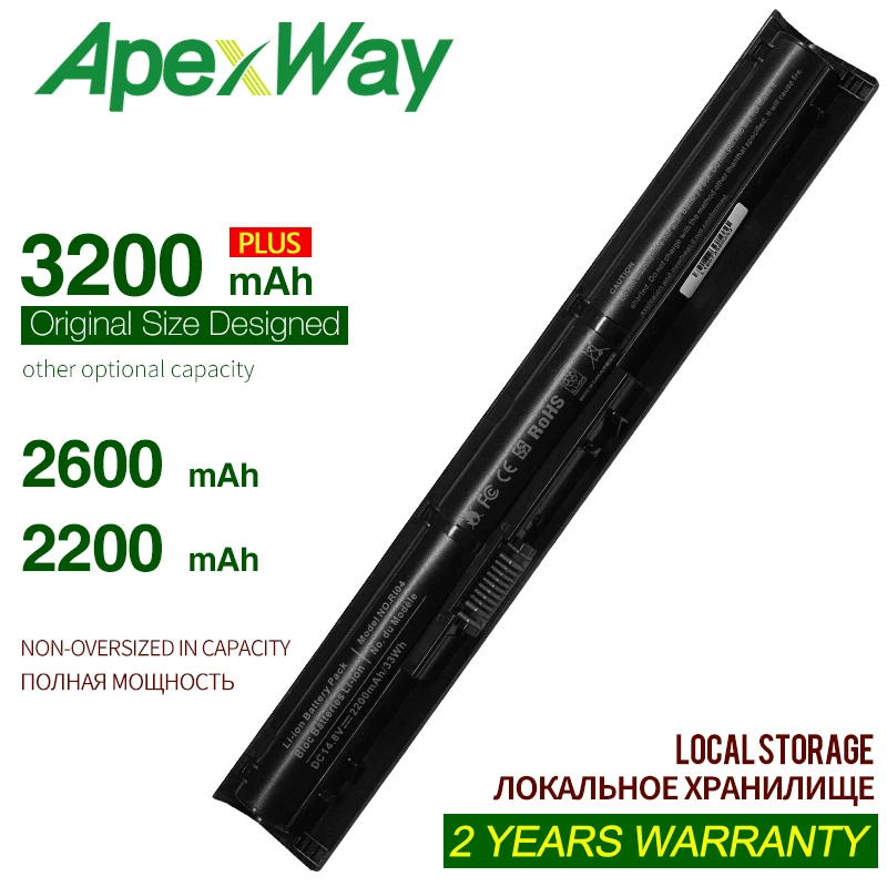 Apexway 2200 мАч 14 4 В ячейки Аккумулятор для ноутбука HP RI04 RI06XL HSTNN-Q95C HSTNN-DB7B P3G15AA ProBook 450 455