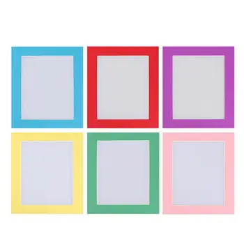

24pcs 8 Inches Paper Picture Frame DIY Wall Painting Display Frame DIY Hanging Wall Photo Decoration with 24pcs Film