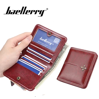 

Baellerry Women Zipper Short Wallet Coin Purse Card Holders Handbag Wallet Female Small Womens Wallets and Purses Cross Portfel