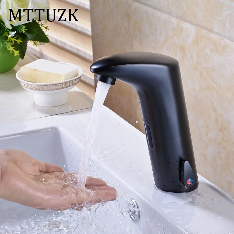 

MTTUZK Deck Mounted ORB Sensor Faucet Integrated type Automatic Sensor Tap Bathroom Wash Basin Touchless infrared Faucets