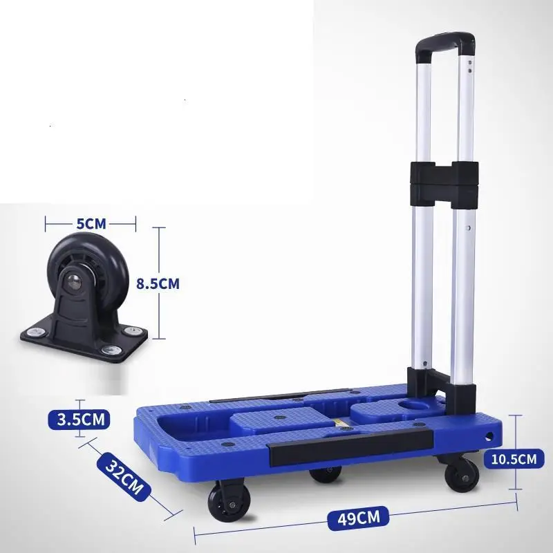 Number 1 Тележка для покупок carito Cocina Carro Plegable Table De Courses Avec roulets Тележка для покупок Roulant Carrello Cucina Кухонная Тележка - Цвет: Number 1