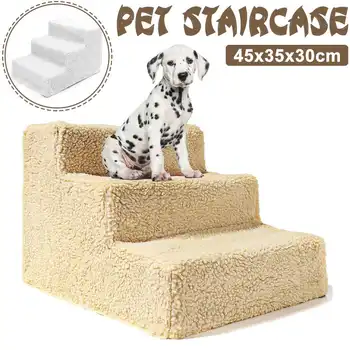 

Dog Stairs Pet 3 Steps Stairs for Small Dog Cat Pet Ramp Ladder Anti-slip Removable Puppy Dogs Bed Stairs Dog House Pet Supplies