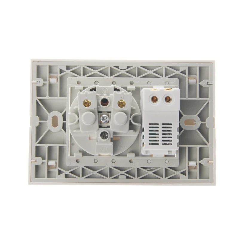 

Wall Power Socket Plug 16A EU Standard Electrical Outlet 1000mA Dual USB Charger Port