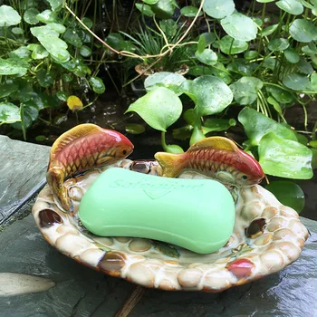 

Bathroom Ceramic Soap Box INS Creative Soap Dish Ceramic Household Hotel Soap Holder Soap Box