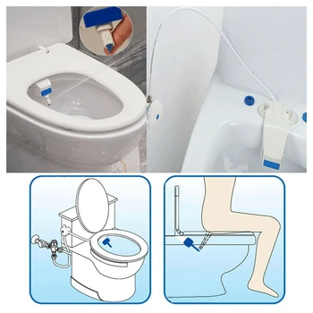 

Bathroom Bidet Toilet Fresh Water Spray Clean Seat Non-Electric Kit Attachment New Bathroom Toilet Sets Toilet Seat Attachment