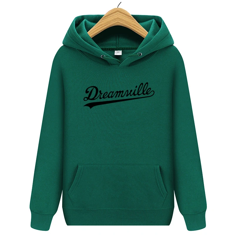 Fashion New Hoodies Men Hip Hop DREAMVILLE J Cole Logo Hooded Swag Letter Fleece J Cole Hoodie Winter Hoodies Men Pullove