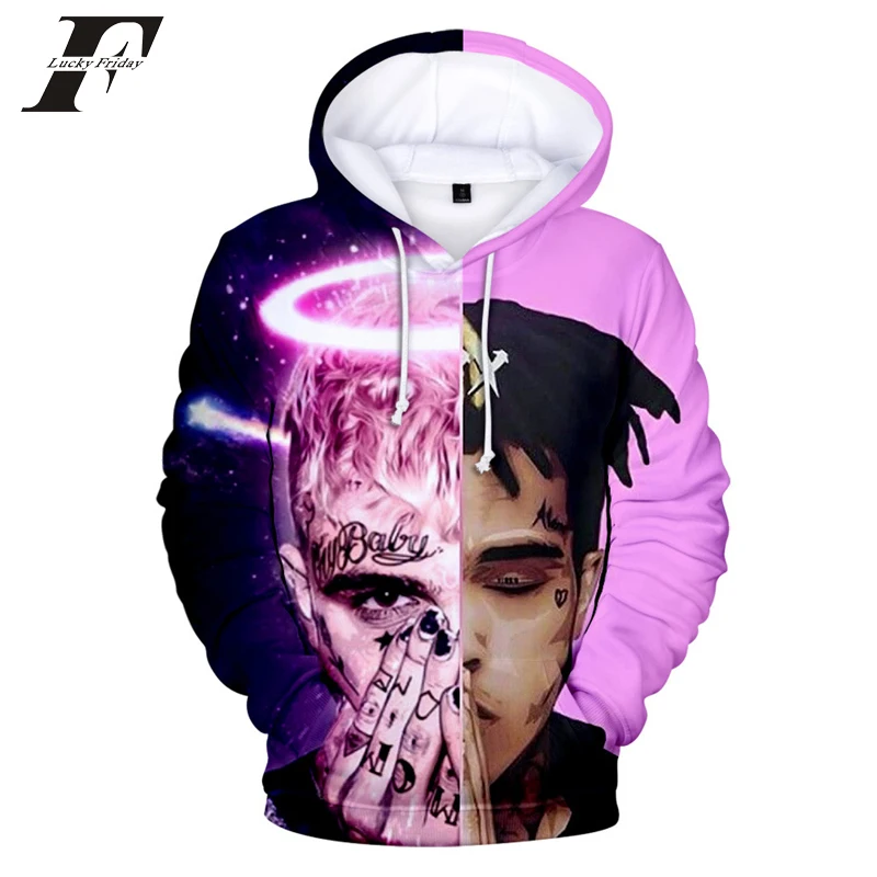 Толстовка XXXTentacion с 3D рисунком толстовка капюшоном Lil Peep мужская и женская