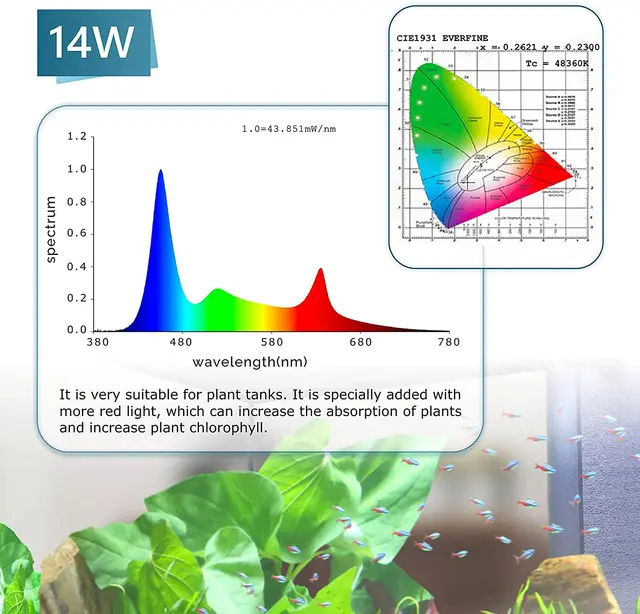 Lumière LED 2022 à clipser 14W pour Aquarium, lumière pour aquarium, Mode  lever-soleil, lumière du jour, lumière de la lune et Mode bricolage, 24/7