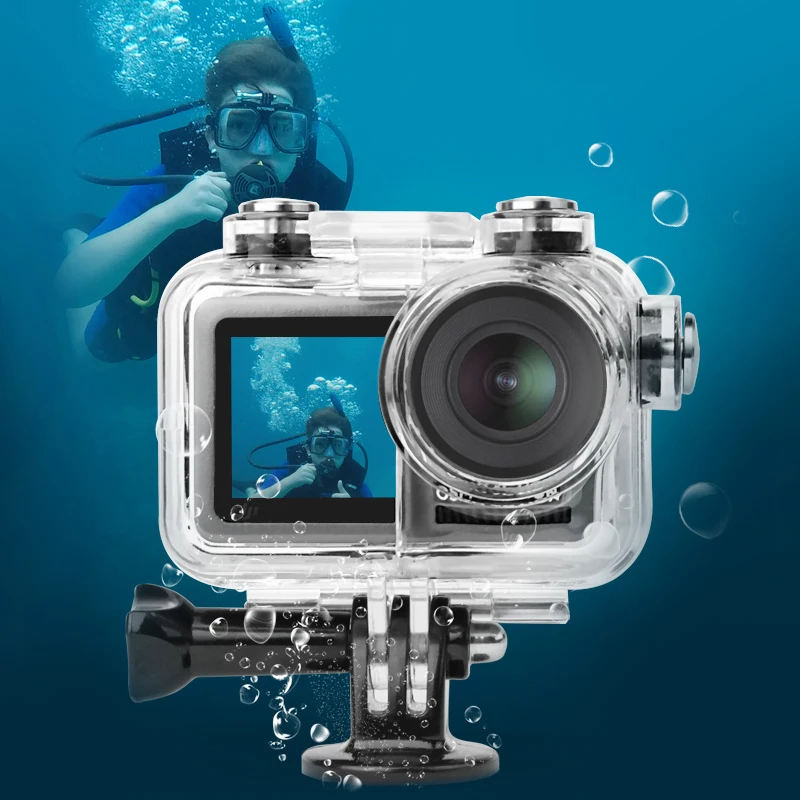 

Hot Sell 60M Underwater Diving Waterproof Case for DJI OSMO Action Sports Camera Waterproof Protective Box for Action camera 4K
