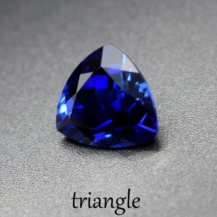 triangle 1 шт. натуральный режущий 3A танзанийский сапфировый корунд шпинель различных форм мозаичные украшения Diy синий камень AAA - Цвет: triangle