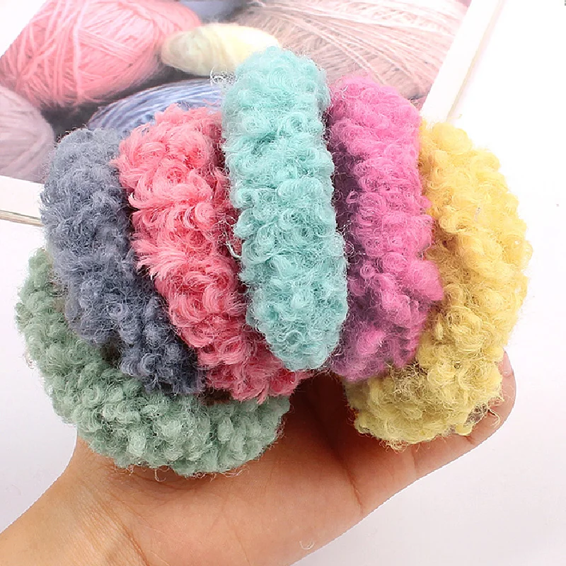 

Curly Lamb Wool Hair Scruchies Harajuku Faux Fur Elastic Hairbands Soft Ponytail Holder Crunchy Hair Tie Girls Hair Accessories