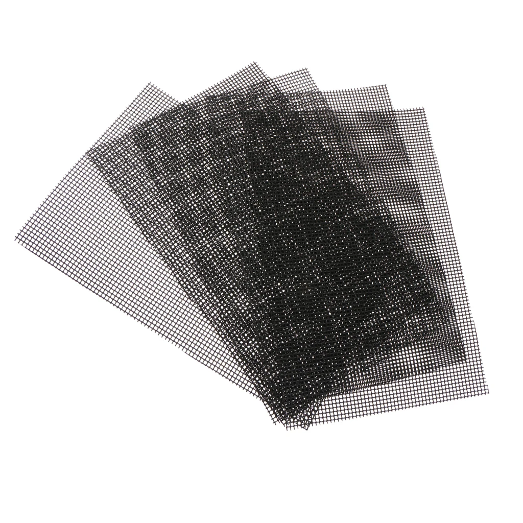 5 x Black Flwerpot Bottom Net Bonsai Mesh Sheet Plastic Drainage Net Plant Care