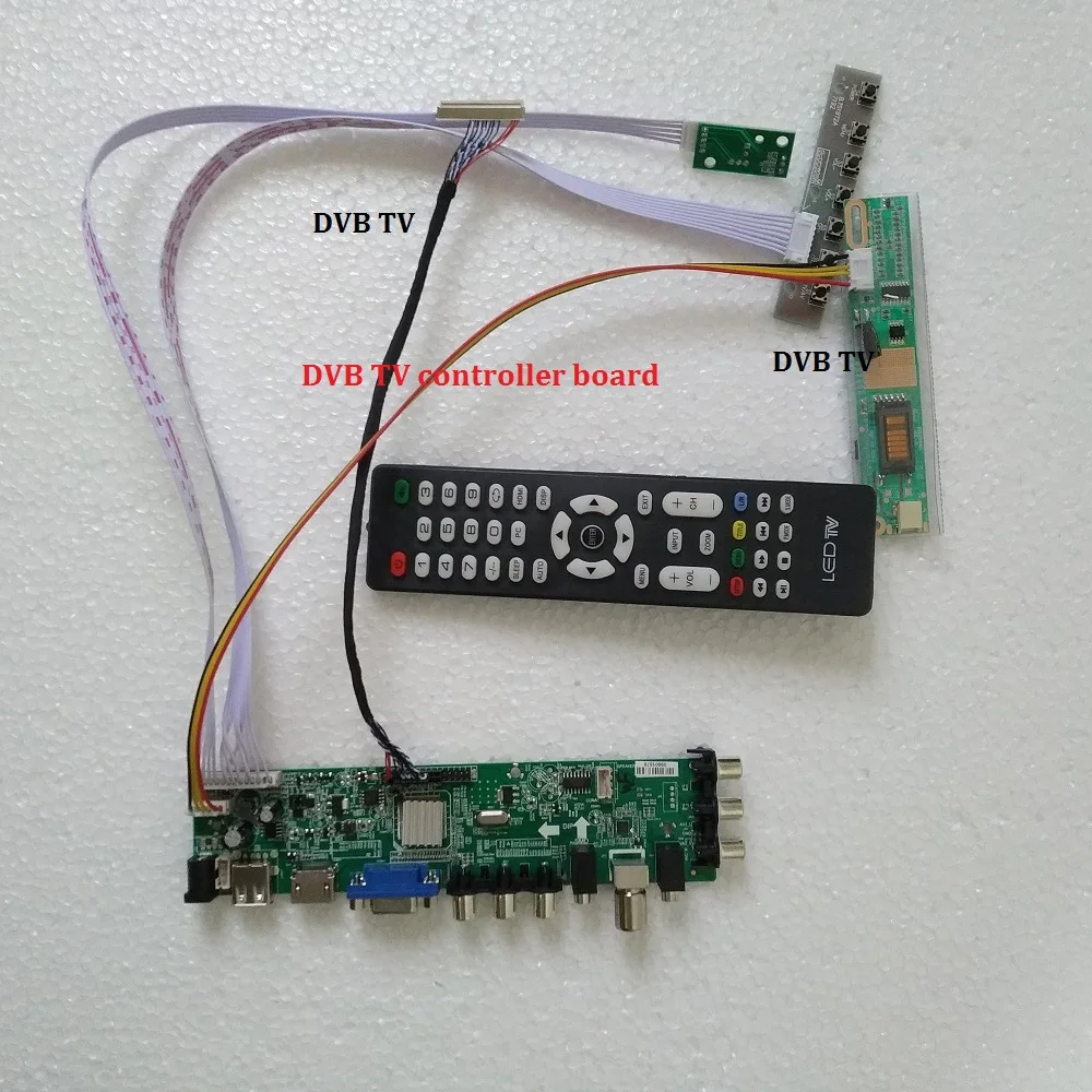  Kit for B154EW02 v.1 3363 DVB-T USB HDMI TV controller board 30pin DVB-C LCD 1 CCFL 15.4