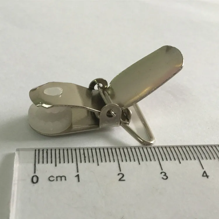 NEW 25mm Sliver Metal Clamps Suspender Pacifier Ribbon Clips Hook Holder Round Plastic Insert Duck-mouth Buckle 100 pcs/lot | Дом и сад