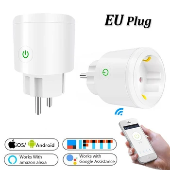 

ZUCZUG WIFI Wireless Remote Smart Socket For Alexa Google Home IFTTT Voice Control Power Socket Retardant PC Smart Outlet EU/US