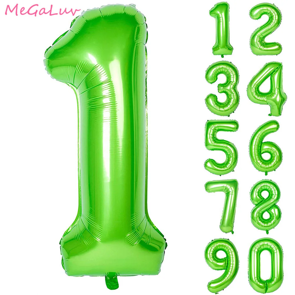 

40Inch Gradient Color Number 0-9 Foil Balloons Kids 1st Birthday Ballons Wedding Aniversary Party Decoration Supplies