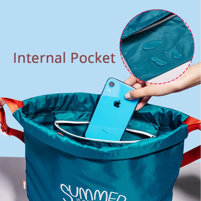 Sunveno сумка для плавания Влажная/сухая Детская сумка для плавания PE рюкзак на шнурке