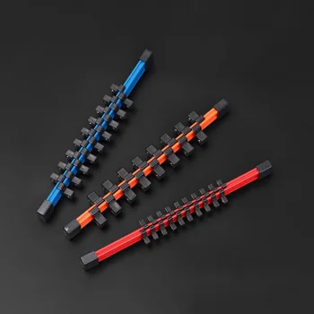 

3Pc Double Sided Socket Organizer | 1/4 3/8 1/2inch Mountable Sliding Holde