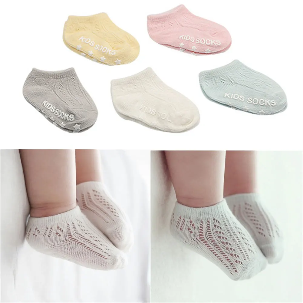 Детские Sommer короткие сетки Socken gestrickte hohle Baumwollsocken