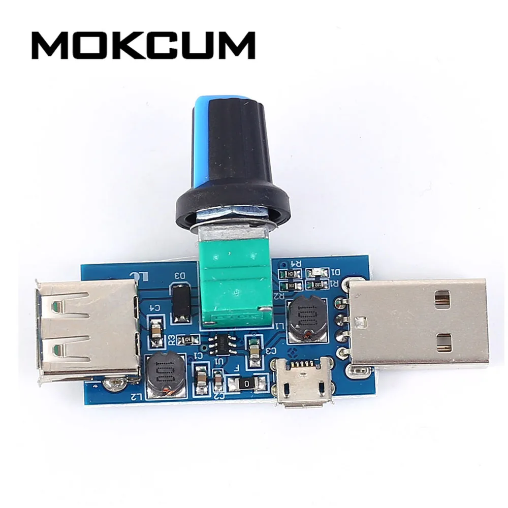 Контроллер скорости вентилятора USB бесступенчатый регулятор постоянного тока 4-12