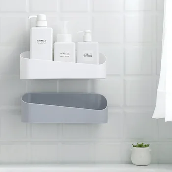 

Bathroom Accessories Punch Free Wall Mount Bathroom Shelf Shower Wall Shelf Shower Shelf Storage Suction Basket Storage Rack