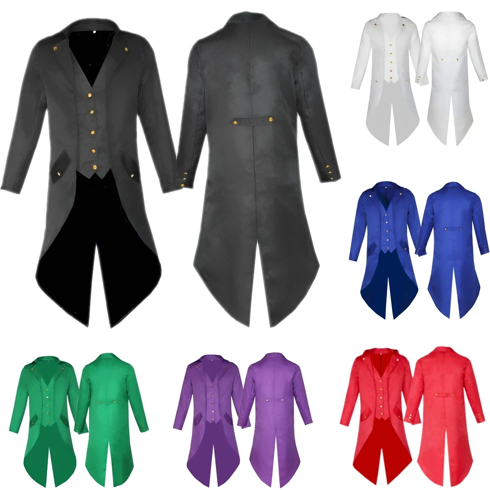 Men's Retro Tailcoat Suit Jacket Gothic 