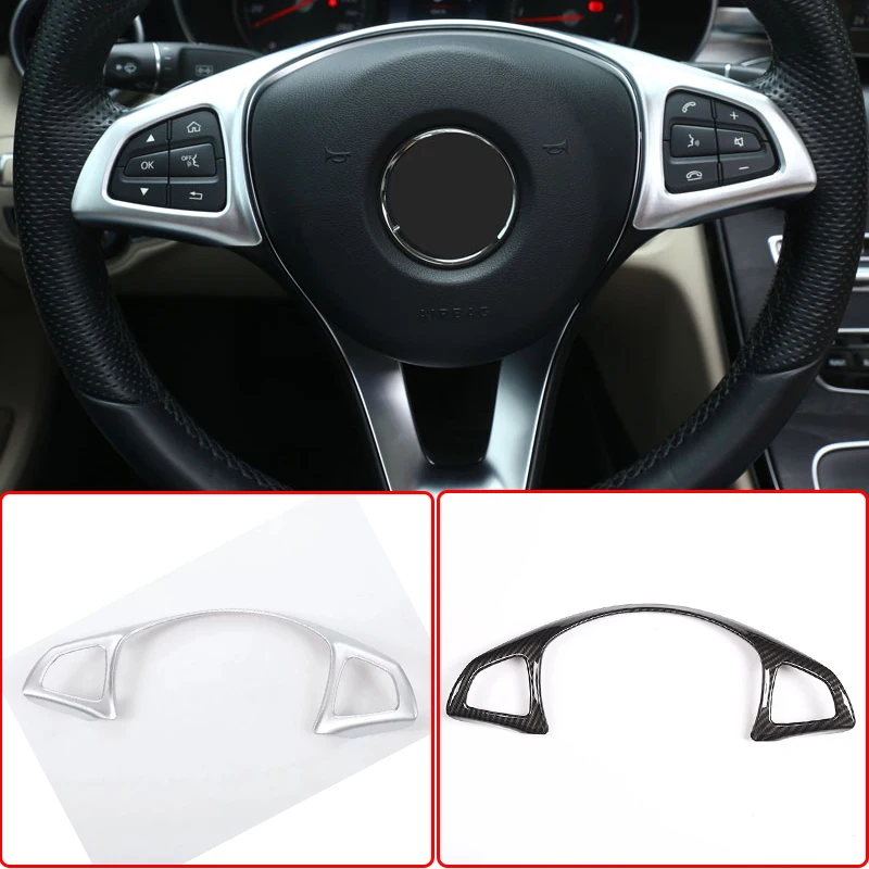 Cadre De Décoration De Volant De Voiture En Abs Chromé, Autocollant De Couverture Kiev Illage Pour Mercedes Benz C, Glc, Classe E, W205, W213, C200, G