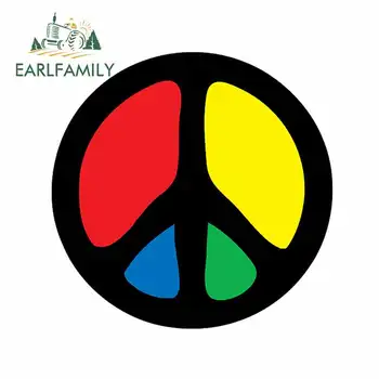 

EARLFAMILY 13cm x 12.8cm for PEACE Car Stickers and Decals Fashion Waterproof Car Styling Funny Car Sticker Custom Printing