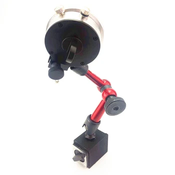 

Mini Adjustable 10mm Dial Indicator Magnetic Stand Base Holder + White-face Dial Test Indicator Gauge For Equipment Calibration