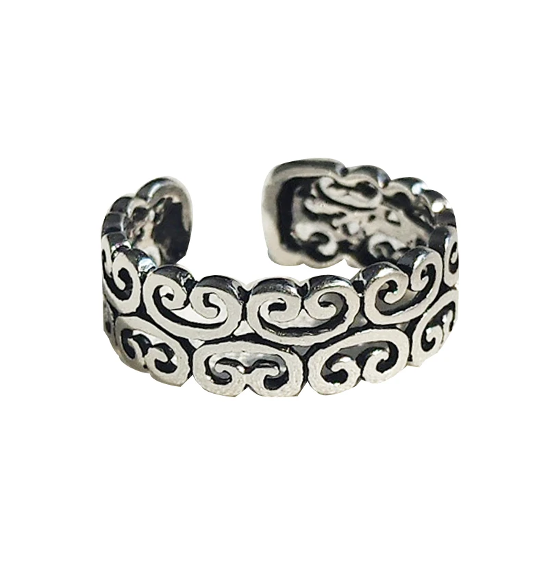 925 пробы Серебряное ретро кольцо с облаком женское индивидуальное креативное открытие тайское серебрянное кольцо ювелирное изделие регулируемое