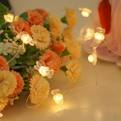 Waterproof Battery Box LED Bunny Carrot Light String Easter Decoration Cute Cartoon Lanterns 2022 New Year Holiday Party Decor
