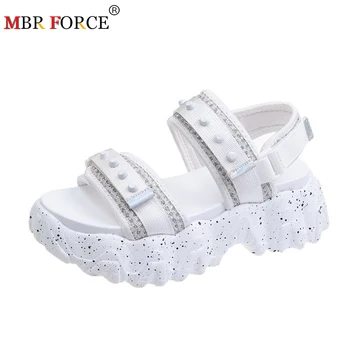

MBR FORCE Women Sandals 2020 Open Toed Wedge cool Platform Breathable Thick Bottom Women Fashion Summer Women Shoes beach sandal
