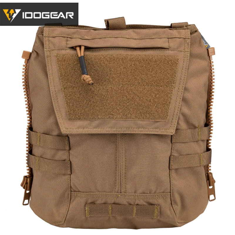 IDOGEAR тактическая сумка на молнии с панелью военный рюкзак с пластиной сумка для CPC AVS JPC2.0 жилет 3531 - Цвет: Coyote Brown