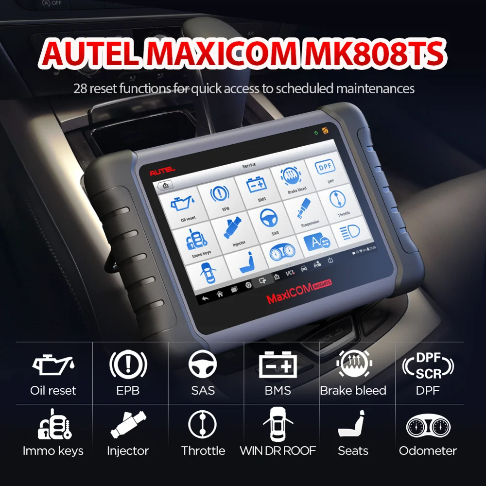 Autel MaxiCOM MK808TS as MK808 add TS601 TPMS сенсор Программирование OBD2 автомобильный