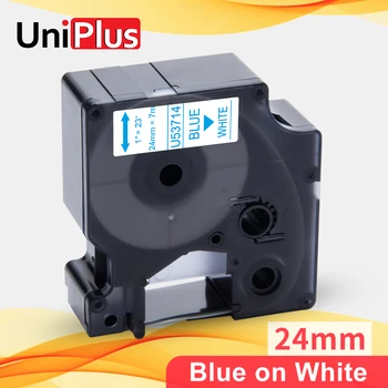 

UniPlus Black on White 24mm Label Tape Compatible Dymo D1 Label Maker Machine 53714 Writing Printer for Dymo LabelManager 450D